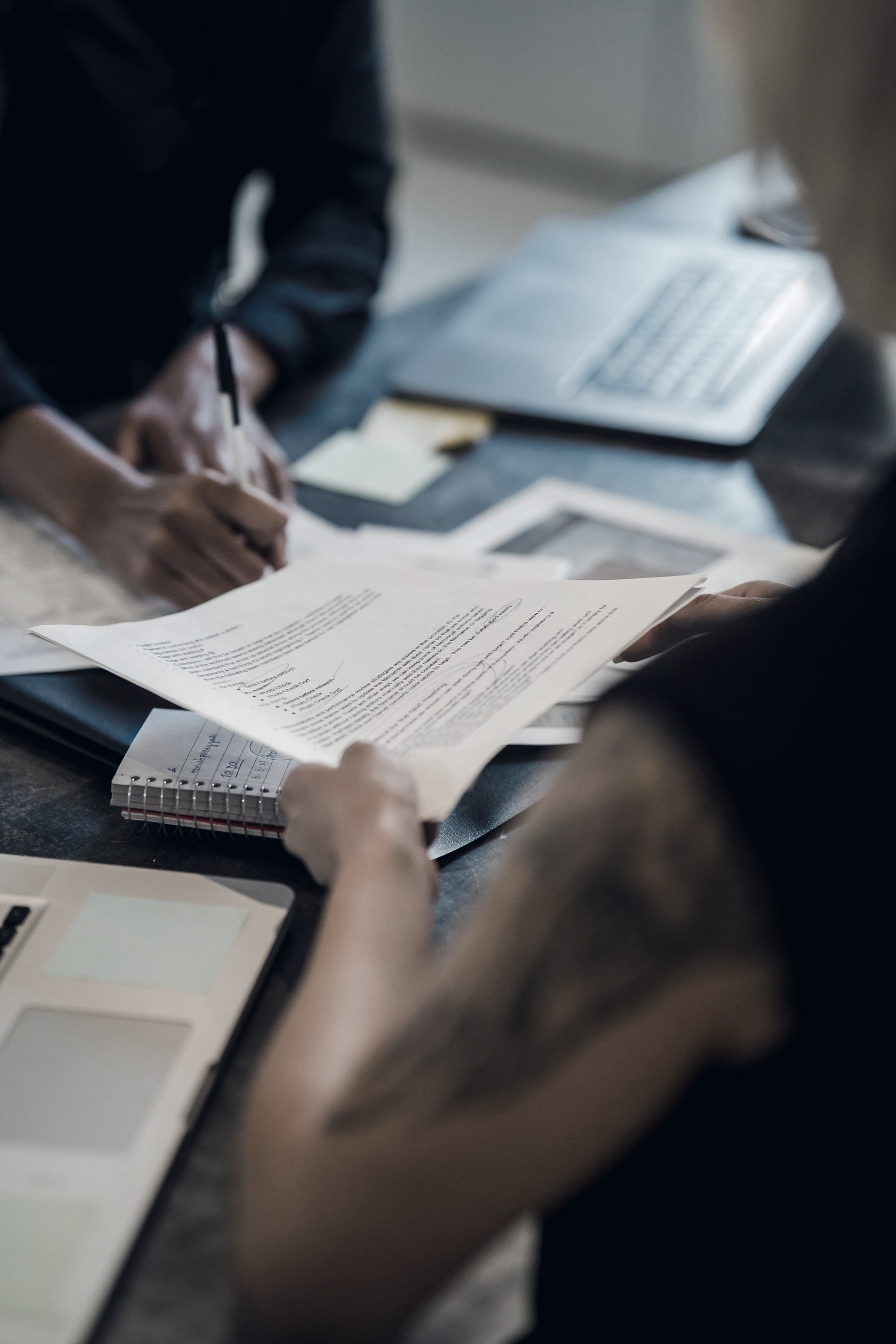 Signing year-end financial statements